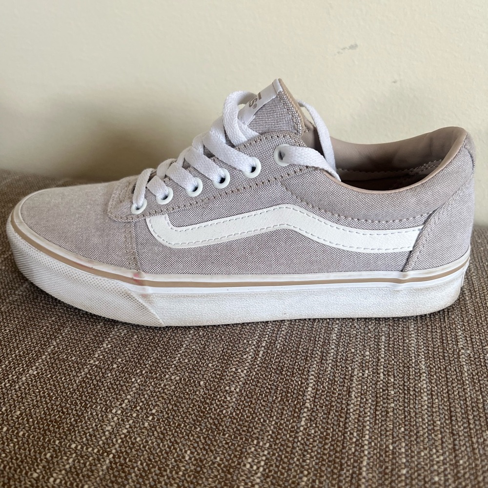Vans Women’s Tan Old Skool Canvas Sneakers - Picture 4 of 9